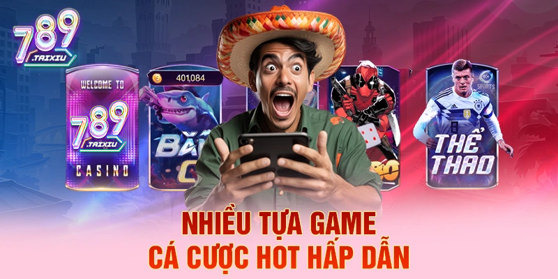 Nhiều tựa game cá cược hấp dẫn tại vm88